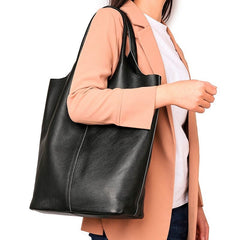 Luxury Casual Women's Soft Genuine Leather Tote Bags