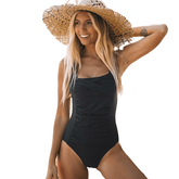 Sexy Ladies' Patchwork/Solid Bodysuit For Swim
