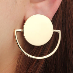 Punk Style Statement Female Geometric Shape Metal Dangle Earrings For Gifts