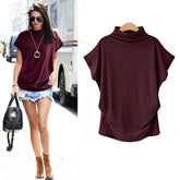 Summer Stylish Female O-neck Quality Cotton Blouse