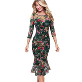 Elegant Vintage Pinup Casual Cocktail Party Dress - Sheseelady