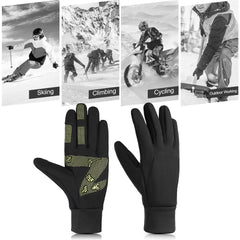 Windproof Thermal Touchscreen Gloves for Winter Driving, Cycling, Running, Fishing, Climbing