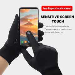 Waterproof Windproof Cycling Gloves for Men & Women - Fleece Lined, Touchscreen, Anti-Slip, Full-Finger Ski Gloves