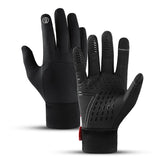 Waterproof Windproof Cycling Gloves for Men & Women - Fleece Lined, Touchscreen, Anti-Slip, Full-Finger Ski Gloves