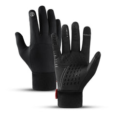 Waterproof Windproof Cycling Gloves for Men & Women - Fleece Lined, Touchscreen, Anti-Slip, Full-Finger Ski Gloves