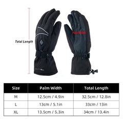 Electric Heated Gloves for Men & Women Water-resistant Winter Touchscreen Outdoor Skiing Biking