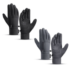 Men's Waterproof Thermal Touchscreen Gloves with Pocket & Anti-Slip Fleece for Winter Sports