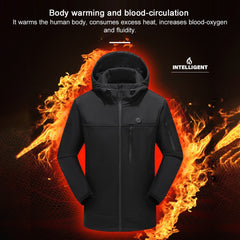 USB Heated Jacket Winter Electric Thermal Coat for Outdoor Fishing & Hiking