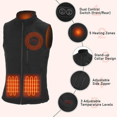 Heated Vest for Men & Women Adjustable Winter Coat Outdoor Travel Sports Heating Clothing