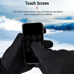 Waterproof Electric Heated Touchscreen Mittens with Battery Box