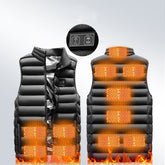 Graphene Electric Heating Vest, USB-Powered, 11 Zones, Thermostat Control, Winter Warmth