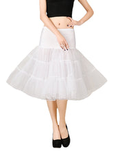 Women's Skirt Petticoat Mini Polyester Black White Red Skirts Spring, Fall, Winter, Summer Vintage Style Classic Bride & Groom Style Elegant Prom Dress Prom Vacation