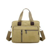 Men's Anti-theft Canvas Crossbody Bag with Multi-pockets & Large Capacity