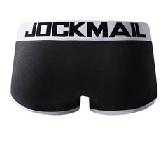 Hip Lifting U Convex Cotton Comfy Boxer Briefs with Cup Pads for Men