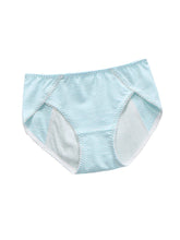 Women's Striped Antibacterial Cotton Mid Waist Panties