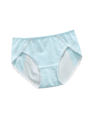 Women's Striped Antibacterial Cotton Mid Waist Panties