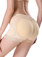 Plus Size Lace Trim Lift Hips Panties with Removable Pads