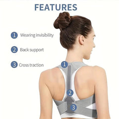 1pc Adjustable Hunchback Brace Support Belt - Improve Your Posture & Clavicle Spine With Back Shoulder & Lumbar Posture Correction Corset