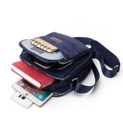 Women Nylon Large Capacity Zipper Crossbody Bag Multi-compartment Shoulder Messenger Bag