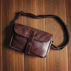 Men's PU Leather Crossbody Bag - Large Capacity Travel Shoulder Bag