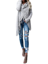 Women Winter Warm Long Sleeve Tassel Sweater Coats Outwears
