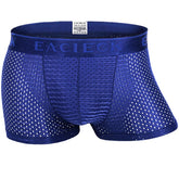Mens Mesh Breathable Underwear Casual Ice Silk Thin Solid Color Boxers