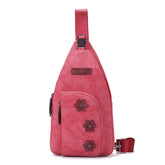 Women Vintage Casual Faux Leather Floral Shoulder Bag Crossbody Chest