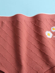 Women's Daisy Print Graphene Antibacterial High Waist Cotton Panties