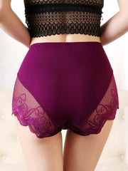 Women's High Waist Modal Lace Soft Comfy Panty
