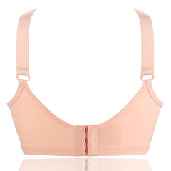 Women's Push Up Bras Wireless Bras Full Coverage Pure Color Hook & Eye Cotton 1PC Plus Size