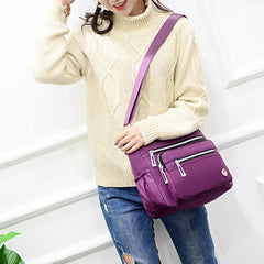 Women Nylon Multi-layer Mummy Bag Shoulder Messenger Crossbody