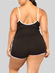 Women Sleeveless Sports Tight Sling Jumpsuit