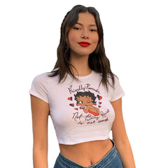 Trend Cartoon anime Printed Slim Short-Sleeved T-shirt