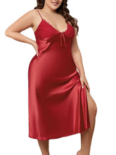 Women's Sexy Maxi Sheath Dress with Split Bow - Solid Color Party Slip Dress