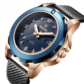 Men's Full Steel Quartz Wrist Watch with Luminous Display