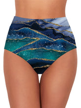 Women's Gradient Blue High-Waisted Swim Cover-Up: Fashionable, Sexy Beachwear for Vacation & Sports