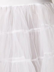 Women's Skirt Petticoat Mini Polyester Black White Red Skirts Spring, Fall, Winter, Summer Vintage Style Classic Bride & Groom Style Elegant Prom Dress Prom Vacation