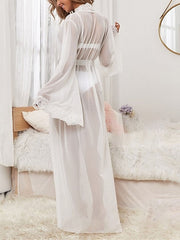 Women's Sexy Lace V-Neck Maxi Sheath Dress - Classic Bow Party Wear