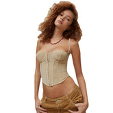 Short Slim Type Corduroy Niche Camisole