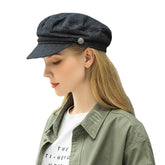 Vintage Cotton Cowboy Newsboy Hat Octagonal Hat Wild Painter Hat Flat Hats