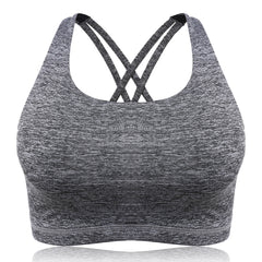 Seamfree Padded Wireless Full Coverage Criss Cross Sports Bra