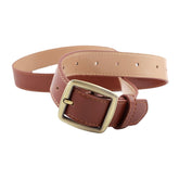 Women PU Alloy Solid Color Vintage Dark Gold Square Pin Buckle Casual Decorative Belt