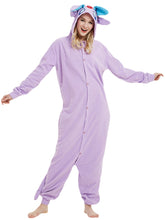 Women Cartoon Cute Button Front Home Loose Sleepwear One Piece Hooded Jumpsuits With Side Pocket