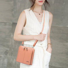 Women Artificial Leather Fashion Casual Crossbody Bag Multi-compartment Multi-card Slot Phone Bag