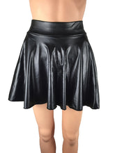 Women's Skirt Swing Above Knee Faux Leather Black Wine Blue Coffee Skirts Fashion Casual Daily