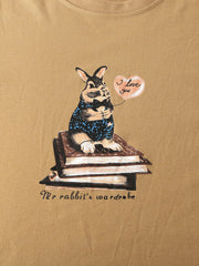 Women's Cartoon Animal Print Pajama Set - Long Sleeve Pullover & Elastic Waist Letter Pants