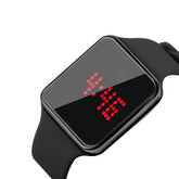 Dynamic LED Screen Alarm Calendar 12/24 Hour Luminous Waterproof Silicone Strap Digital Watch
