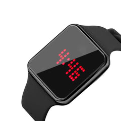 Dynamic LED Screen Alarm Calendar 12/24 Hour Luminous Waterproof Silicone Strap Digital Watch