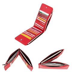 Men Women RFID Genuine Leather Long Wallet Credit Card Holder Zipper