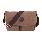 Men Canvas Large Capacity Crossbody Bags Multi-pocket Anti-theft Horizontal Shoulder Bag